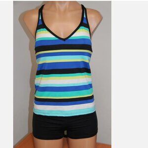 NWT Jantzen Sport Swimsuit Bikini 2 piece set Sz XS Shorts